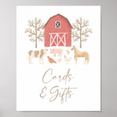 農園の誕生日パーティーカードとギフトサイン ポスター (正面)