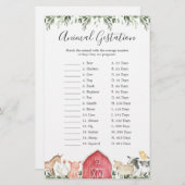 農園の赤ちゃんシャワー動物の妊娠ゲームで (正面/裏面)