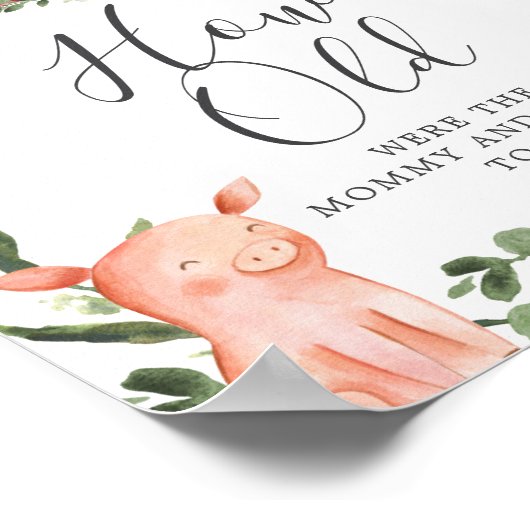 農園の赤ちゃんシャワー彼らは何歳のゲーム ポスター (角)