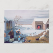 農園の雪 ポストカード (正面)