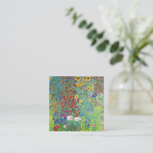 農園ひまわりグスタフクリムト スクエア名刺 (スタンド正面)
