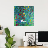 農園ひまわり付きグスタフクリムト ポスター (ホームオフィス)