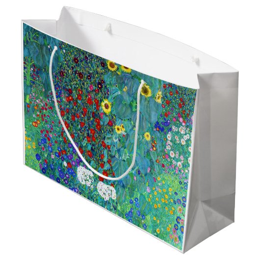 農園ひまわり付きグスタフクリムト ラージペーパーバッグ (裏面アングル)