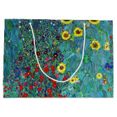 農園ひまわり花グスタフクリムトラージ ラージペーパーバッグ (裏面)
