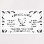 農園カスタムや裏庭の卵カートンラベル ラベル (デザイン1)