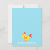 農園カラフル動物の誕生日パーティーへの招待 招待状 (裏面)