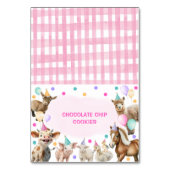 農園ガーリー動物バルーン誕生日食品ラベル テーブルナンバー (正面)