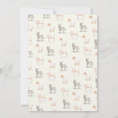 農園テーマ誕生日会と動物招待状 招待状 (裏面)