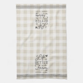 農園パーソナライズされたでの生活が良い キッチンタオル (縦)