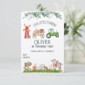 農園パーソナライズされた誕生日の招待状 (スタンド正面)