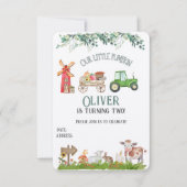 農園パーソナライズされた誕生日の招待状 (正面)