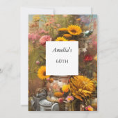 農園モダン誕生会の花 招待状 (裏面)