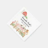 農園動物ベビーシャワー スタンダードカクテルナプキン (角)