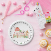 農園動物ベビーシャワー ペーパープレート (パーティー)