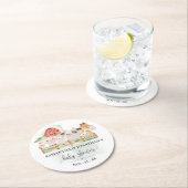 農園動物ベビーシャワー ラウンドペーパーコースター (インサイチュ)