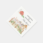 農園動物ベビースシャワー スタンダードカクテルナプキン (角)