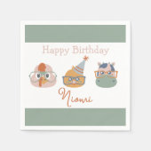 農園動物誕生会 スタンダードカクテルナプキン (正面)