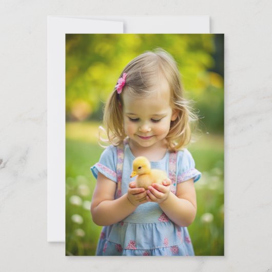 農園動物誕生日納屋周囲の庭誕生日パーティー 招待状 (裏面)