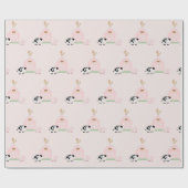 農園動物&バーンパターンピンクラッピング紙 ラッピングペーパー (フラット)