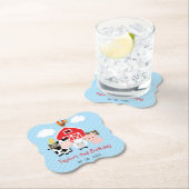 農園動物（青）誕生会/赤ちゃんシャワー ペーパーコースター (インサイチュ)