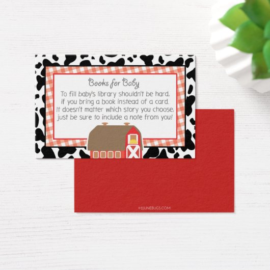 農園納屋周囲の庭動物赤ちゃんシャワーベビー本 (デスク)