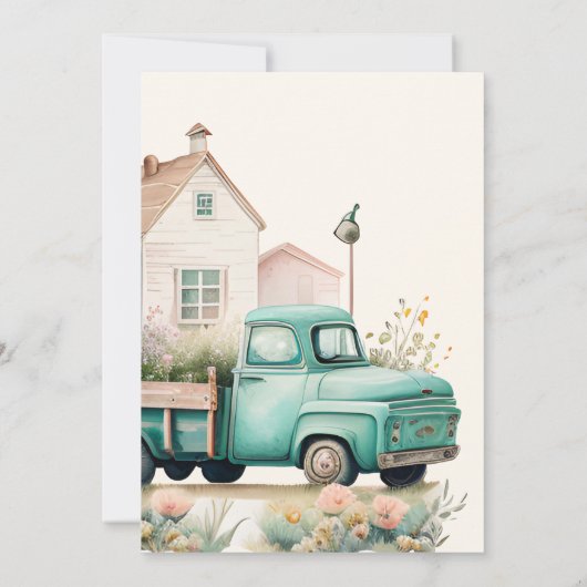 農園素朴の友人たちに感謝祭のディナー 招待状 (裏面)