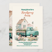 農園素朴の友人たちに感謝祭のディナー 招待状 (正面/裏面)