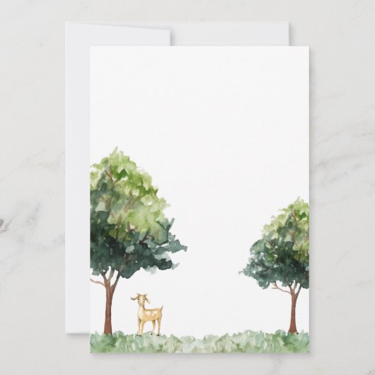 農園素朴動物の赤男女兼用ちゃんシャワー 招待状 (裏面)