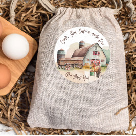 農園素朴動物リンクモー誕生日ありがとう ラウンドシール