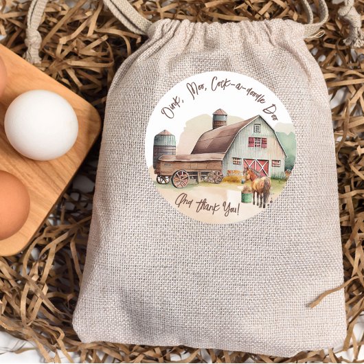 農園素朴動物リンクモー誕生日ありがとう ラウンドシール