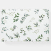 農園素朴動物舎の緑の男の子の赤ちゃんシャワー ゲストブック (裏面)