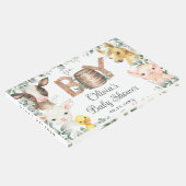 農園素朴動物舎の緑の男の子の赤ちゃんシャワー ゲストブック (コーナー)