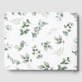 農園素朴動物舎の緑の男の子の赤ちゃんシャワー ゲストブック (裏面)