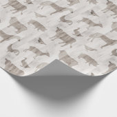 農園素朴動物 – ホワイトウォッシュウッドギフトラップ ラッピングペーパー (角)