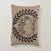 農園素朴生豚とローレル アクセントクッション (裏面(縦))