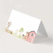 農園誕生日またはベビーシャワービュッフェフードラベル (正面)