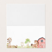 農園誕生日またはベビーシャワービュッフェフードラベル (外部フラット)