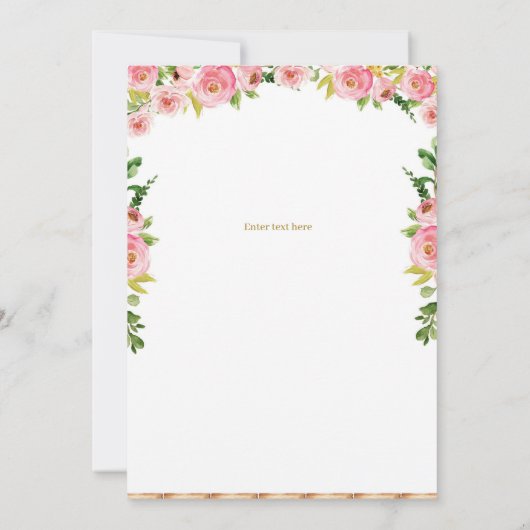 農園誕生日ガール動物用 招待状 (裏面)