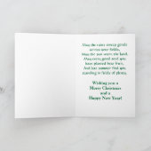 農園賛美のクリスマス シーズンカード (内部)