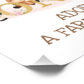 農園1歳の誕生日に家畜の看板を採用 フォトプリント (角)