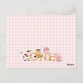 農園1歳の誕生日に家畜証明書を交付 ポストカード (裏面)