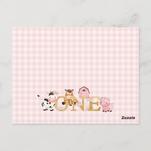 農園1歳の誕生日に家畜証明書を交付 ポストカード (裏面)