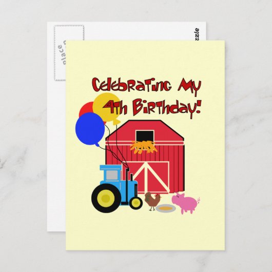 農園4th誕生日Tシャツとギフト ポストカード (正面/裏面)