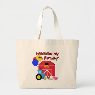 農園4th誕生日Tシャツとギフト ラージトートバッグ