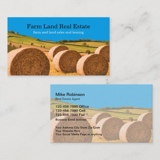農地実在売り 名刺 (正面/裏面)