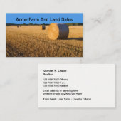 農場および土地の販売の不動産仲介業者 名刺 (正面/裏面)