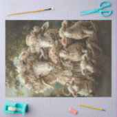 農場お洒落で羊の家族を切り離す 薄葉紙 (クラフト)