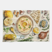 農場からテーブルフムスレシピ：アラビアフオーガニックィード キッチンタオル (横)