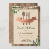 農場から食卓へディナーパーティーのご招待 招待状 (正面/裏面)
