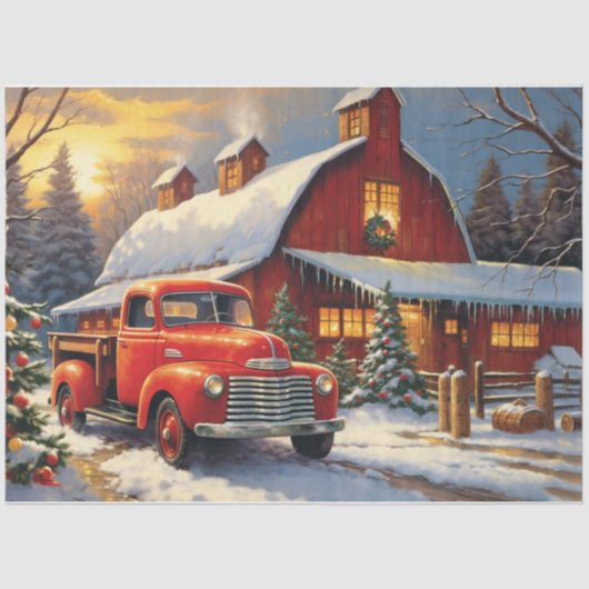 農場でのクリスマス 薄葉紙 (正面)